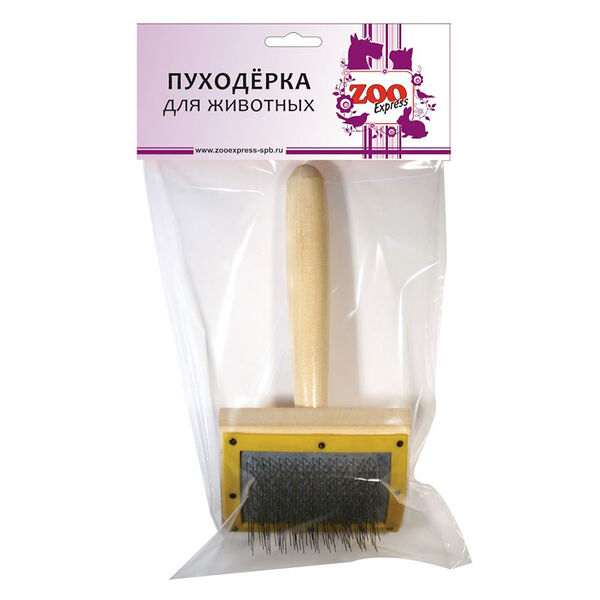 ZOOexpress Пуходерка  8х16,5см деревянная большая без капли