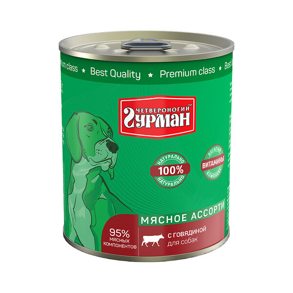 Влажный корм для собак Четвероногий гурман 