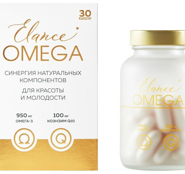 Капсулы Elance Омега 3 Коэнзим Q10 + ПНЖК Омега-3 30шт