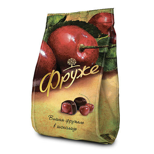 Марципан Фруже с вишневой начинкой в темном шоколаде