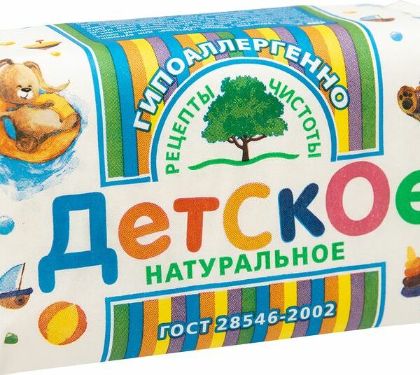 Мыло туалетное твердое Детское для купания ТМ Рецепты чистоты