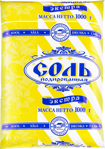 

Соль пищевая Полесье йодированная экстра 1 кг