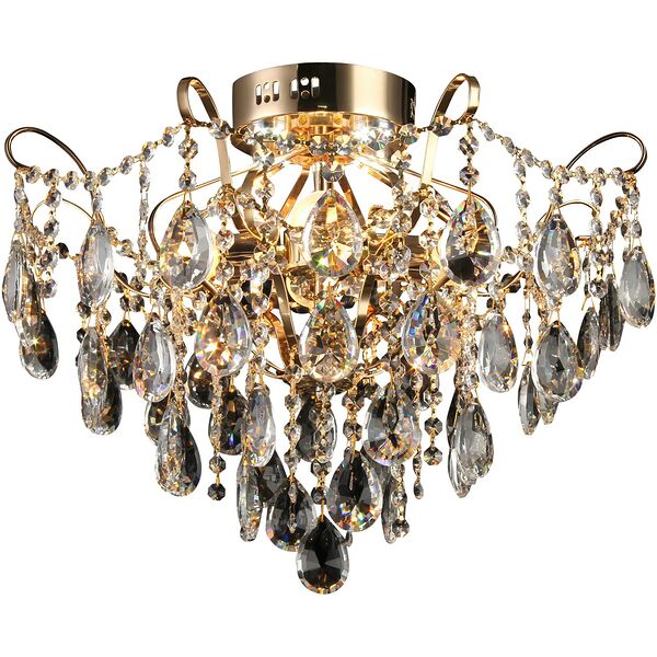 Люстра Символ Света CC0603/4+4 4*Е27*60Вт+LED золото