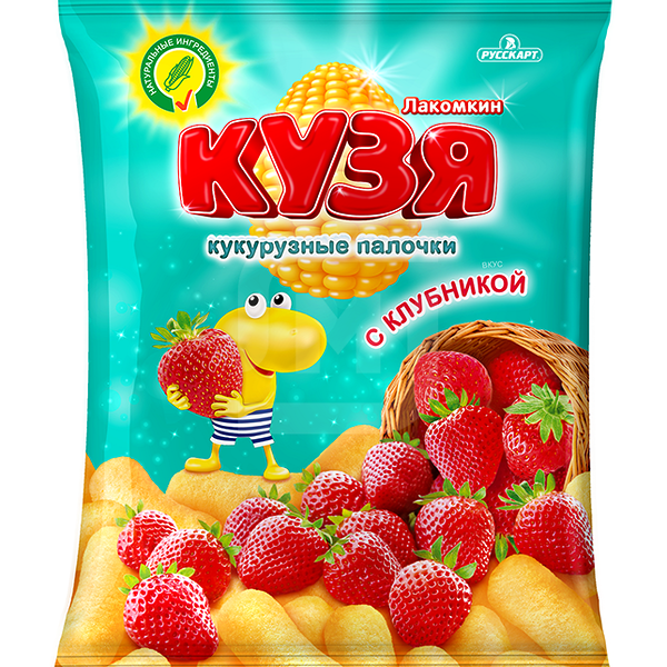 Палочки кукурузные КУЗЯ ЛАКОМКИН со вкусом клубники