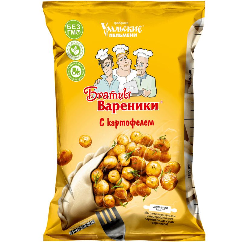

Вареники Братцы Вареники с картофелем, 800 г