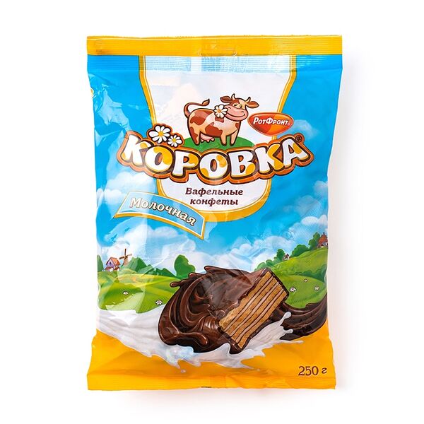 Конфеты вафельные РОТ ФРОНТ Коровка молочная 250 г