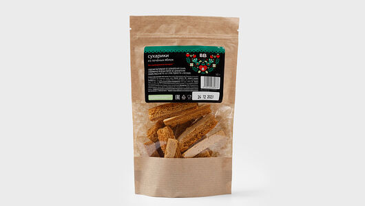 Сухарики из печеных яблок