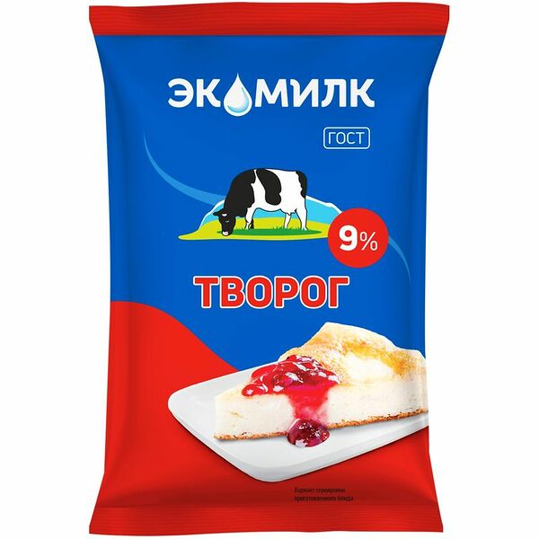 Творог Экомилк 9% 180г