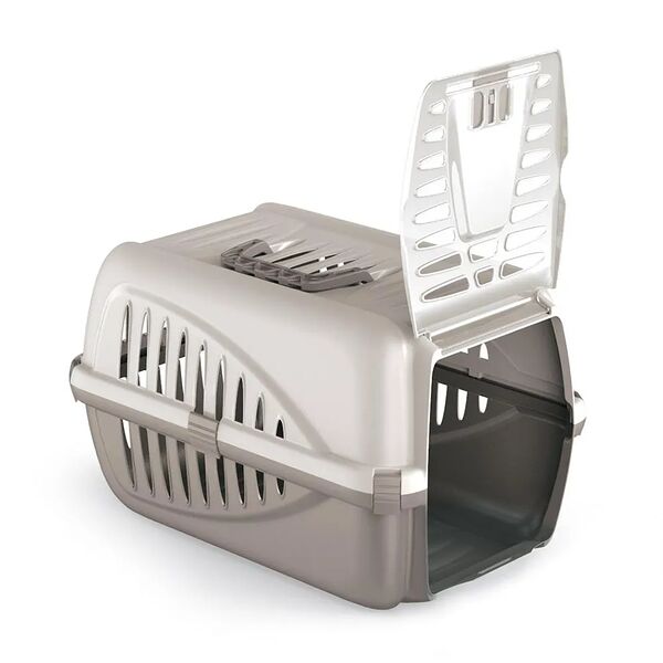 Переноска Georplast для кошек и собак мелкого размера бежевая 50x33x31 см