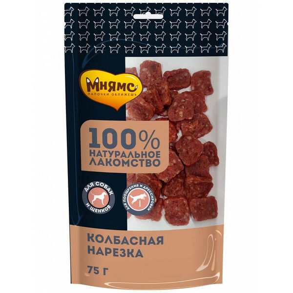 Лакомство для собак Мнямс Колбасная нарезка 75г