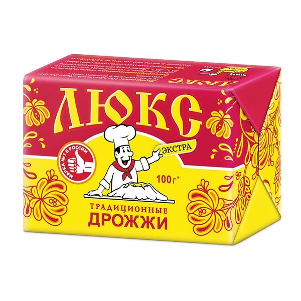 Дрожжи хлебопекарные Люкс экстра прессованные