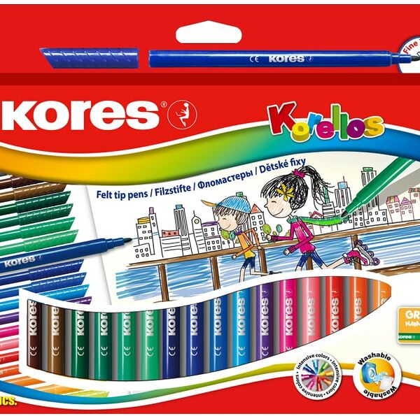 Набор фломастеров Kores Korellos 24 цвета