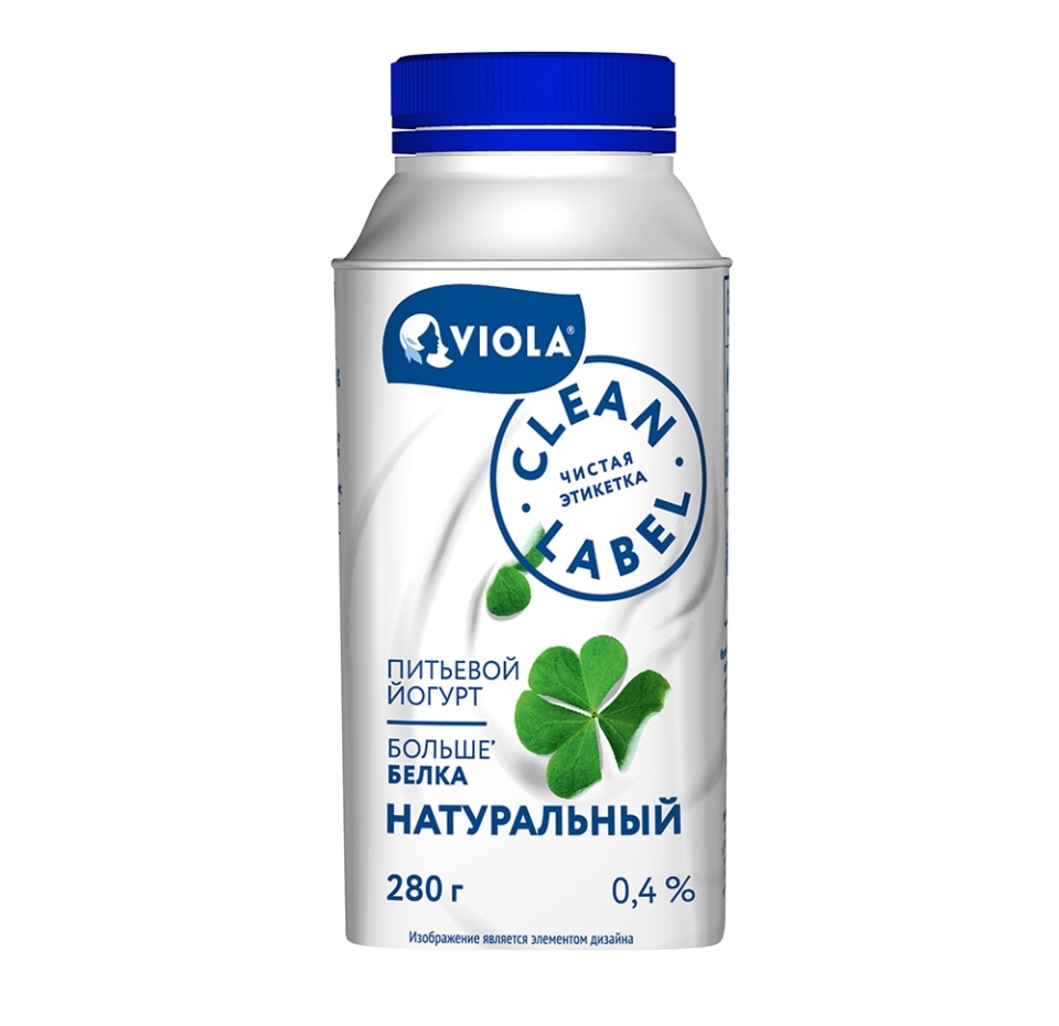 

Йогурт питьевой Viola Clean Label без наполнителя 0,4% 280 г