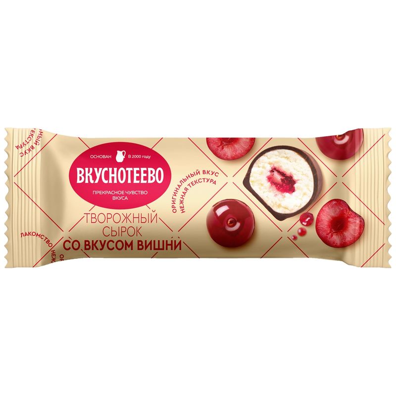 

Сырок творожный глазированный Вкуснотеево Вишня 23% 40 г