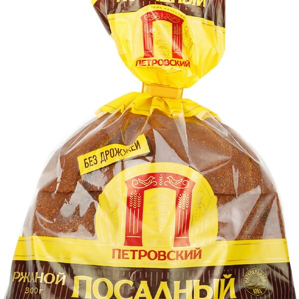 Хлеб Хлебокомбинат Петровский посадный ржаной бездрожжевой нарезка
