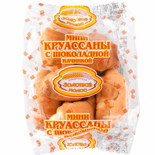 Мини-круассаны Золотой Колос с шоколадом, 50г