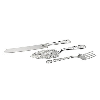 Набор для торта Queеn Anna 3 предмета, сервер для торта, нож, вилка, Великобритания