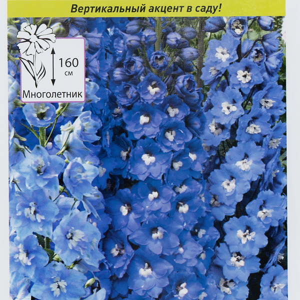 Семена РУССКИЙ ОГОРОД Дельфиниум многолетний Волшебный фонтан, 0,1г