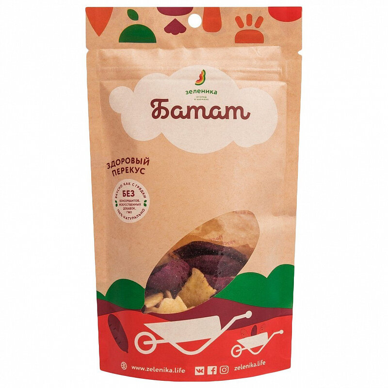 Купить Батат сушёный Зеленика Здоровый перекус по низкой цене с быстрой ...