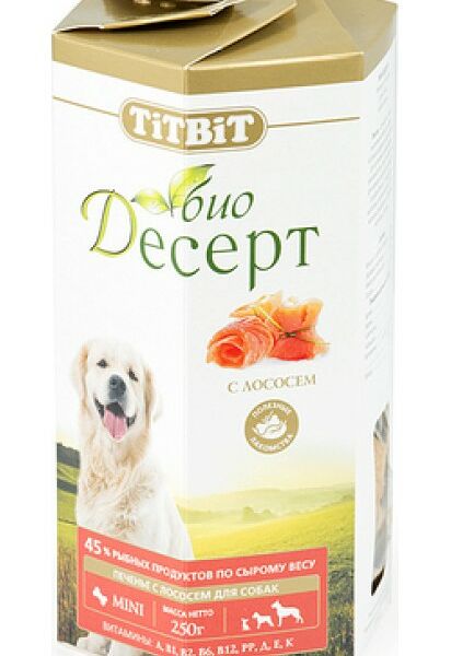 TiTBiT Печенье Био-десерт для собак с лососем