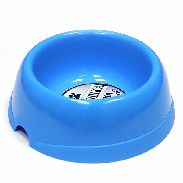 Миска для животных ХОРОШКА пластиковая голубая