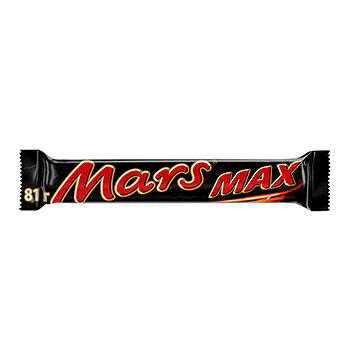 Mars Max шоколадный батончик с карамелью и нугой, 81 г