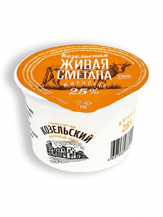

Сметана Козельская 25% 180 г