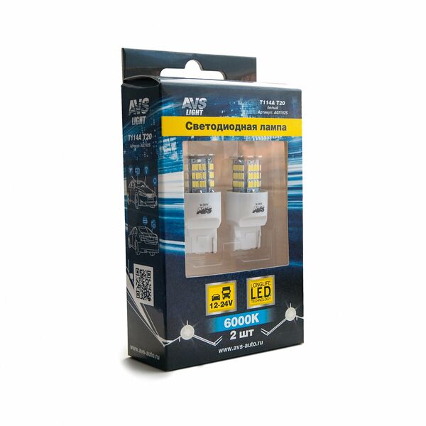 T20 T114A /белый/(W3х16q) 78SMD 3014, 1 contact, коробка 2 шт.