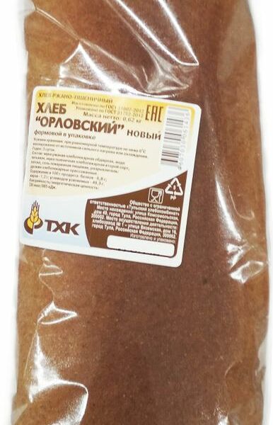 Хлеб Тульский Хлебокомбинат Орловский новый
