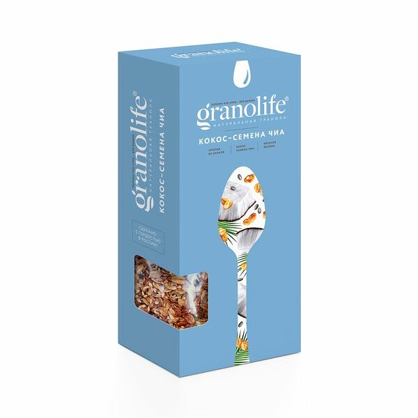 Гранола Granolife кокос-семена чиа, 400г