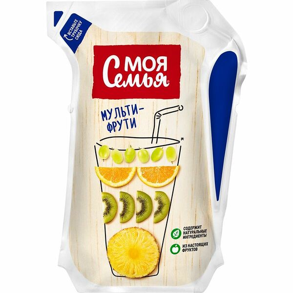 Напиток сокосодержащий Моя семья Мульти-Фрути мультифрукт 175 мл