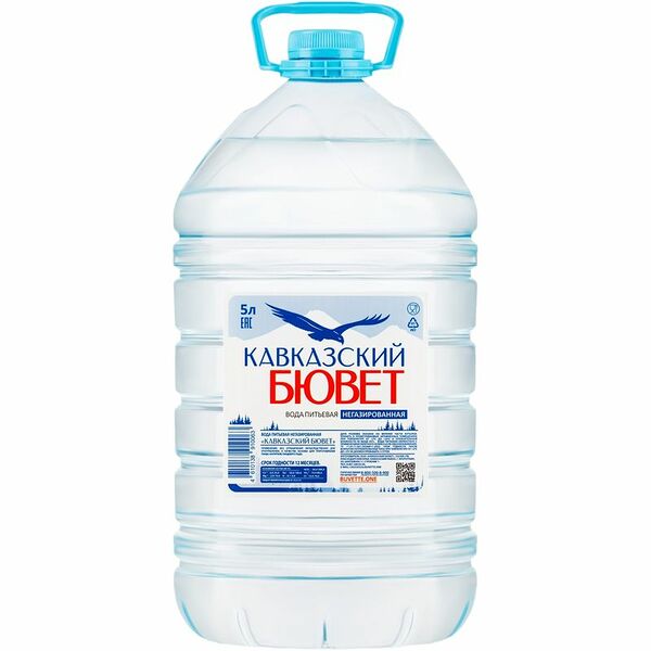 Вода Кавказский Бювет негазированная, 5л
