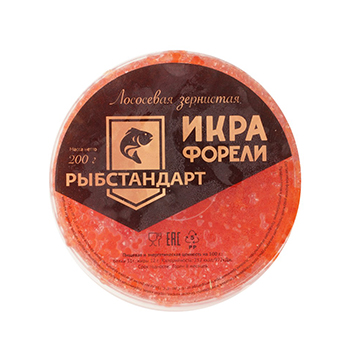 

Икра Рыбстандарт форели радужной зернистая слабосоленая, вес до 250 г