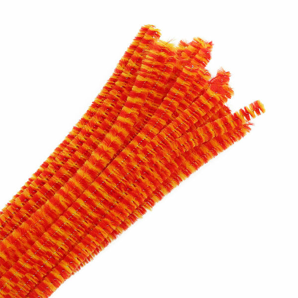 Проволока синельная двухцветная, 6мм*300мм, 30шт/упак, Astra&Craft(B-053 красный/желтый)