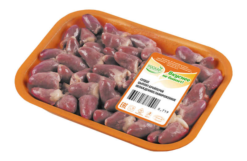 

Сердце цыплят-бройлеров Роскар охлаждённое вес