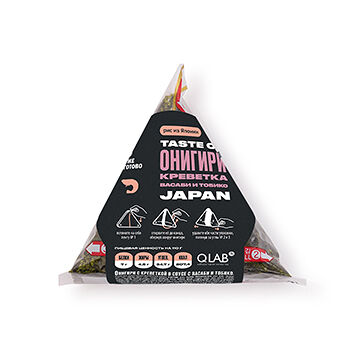 Онигири с креветкой в соусе с васаби и тобико Taste of, «Уже готово» 110 г, Россия