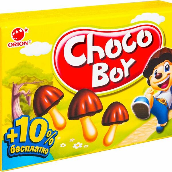 Печенье Orion Choco Boy с обогащающей добавкой, 100г