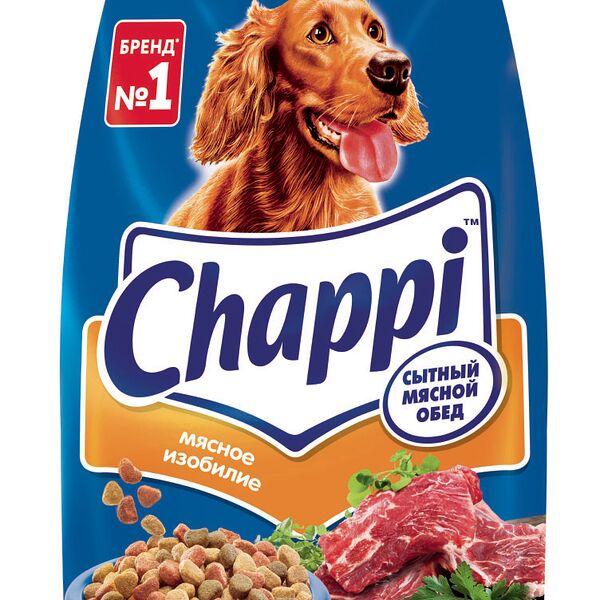 Сухой полнорационный корм для собак Chappi Сытный мясной обед. Мясное изобилие, 2.5 кг