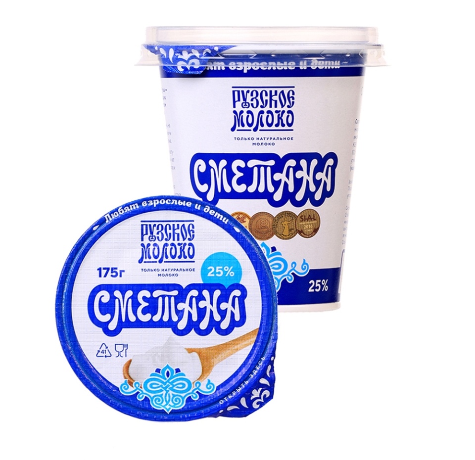 

Сметана Рузское молоко 25% БЗМЖ 175 г