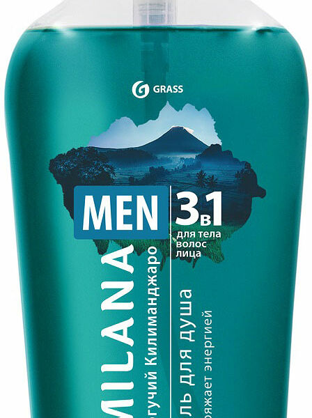 Гель для душа Milana Men Могучий Килиманджаро лемонграс