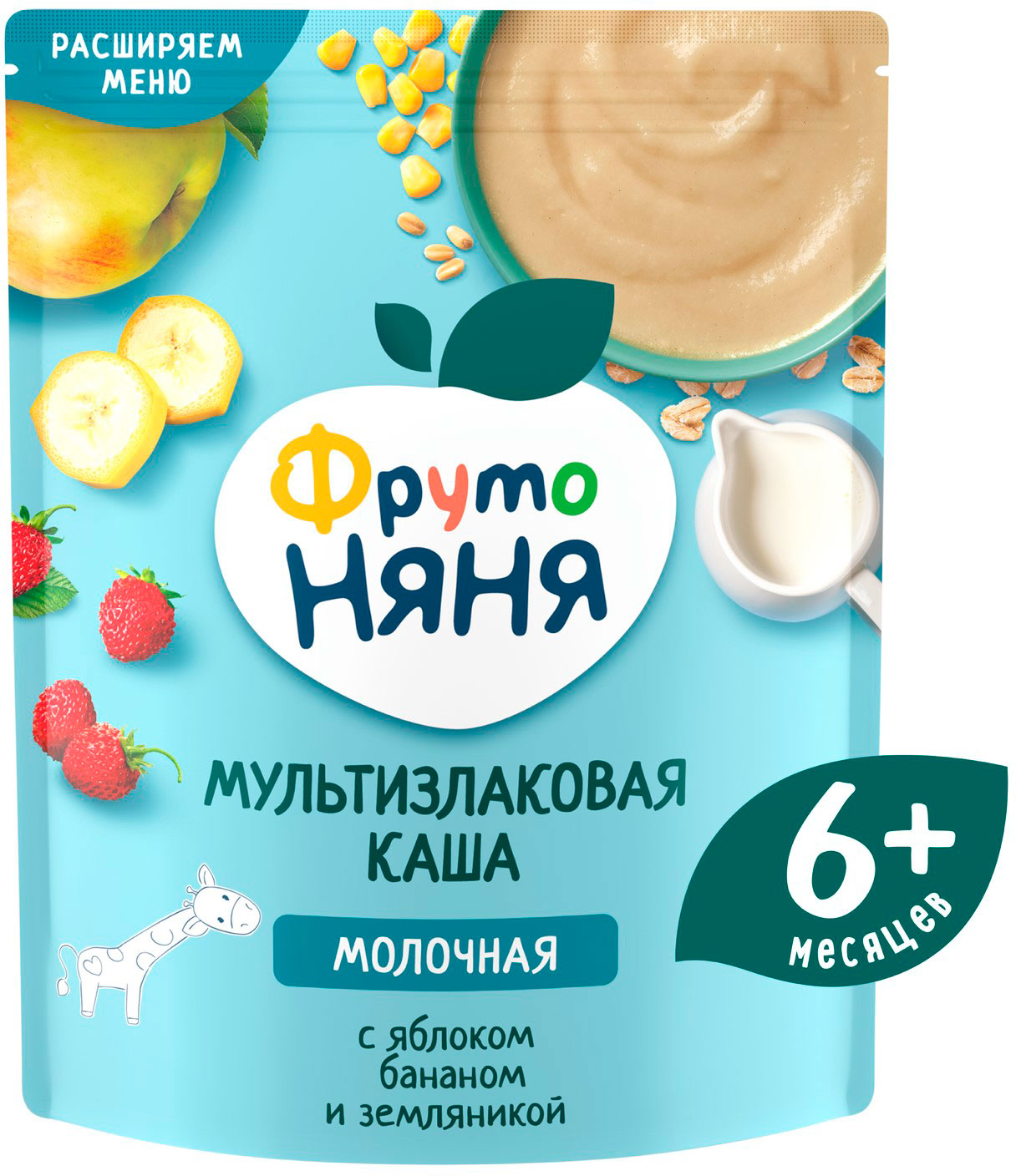 

Каша ФрутоНяня Мультизлаковая яблоко банан земляника