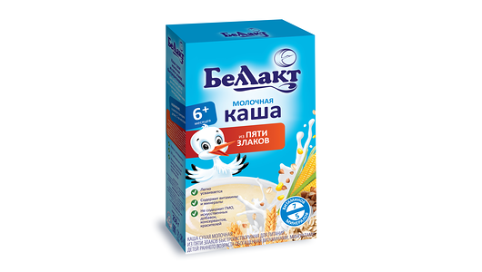 Каша молочная Беллакт 5 злаков с 6 месяцев