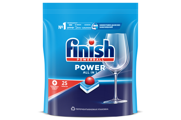 Таблетки для посудомоечной машины Finish Power 25 шт