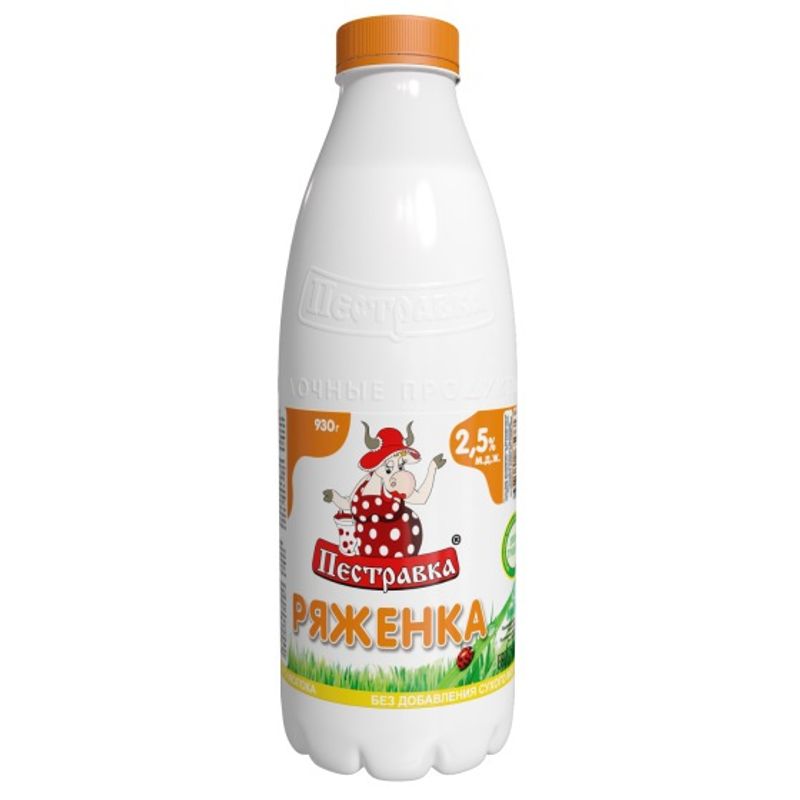 

Ряженка Пестравка 2.5% 930 г