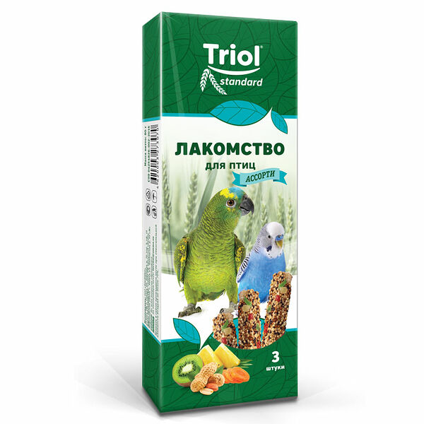 Лакомство для птиц Тriol Standard Ассорти с фруктами, овощами и орехами 75г