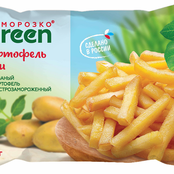 Картофель фри Морозко Green резаный быстрозамороженный