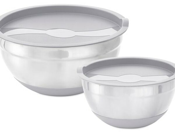 Набор мисок с крышками Attribute Magnifica 1.5л+2.4л 2шт в ассортименте