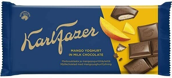 Шоколад молочный Karl Fazer манго-йогурт