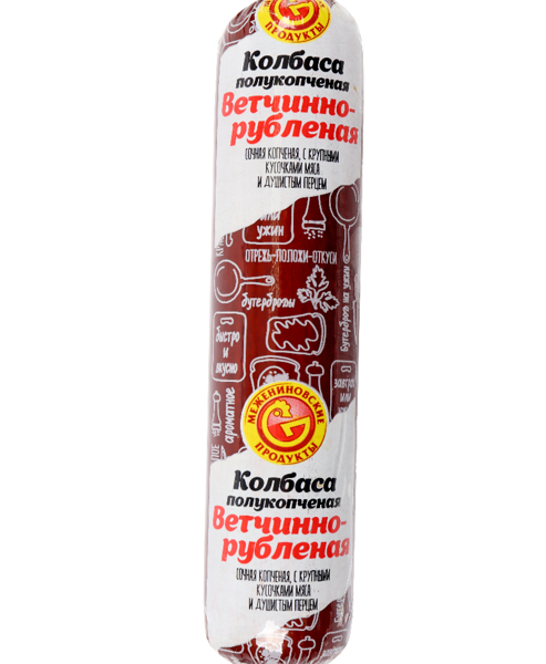 Колбаса полукопченая Межениновская птицефабрика Ветчинно-рубленная 400г