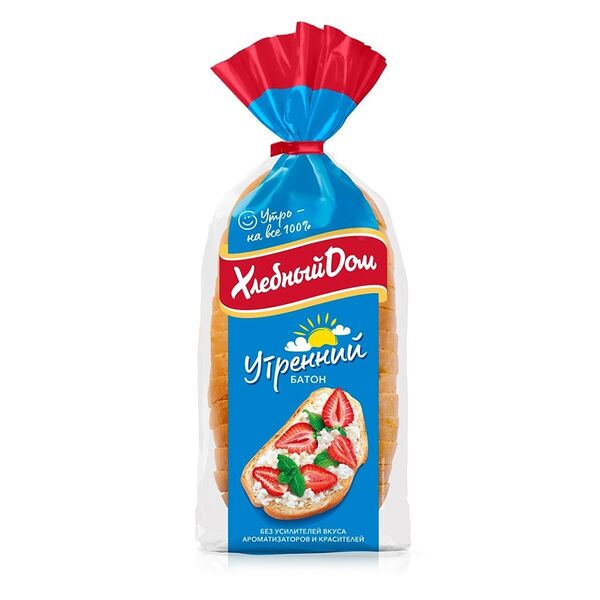 Батон Хлебный дом Утренний нарезка, 400 г